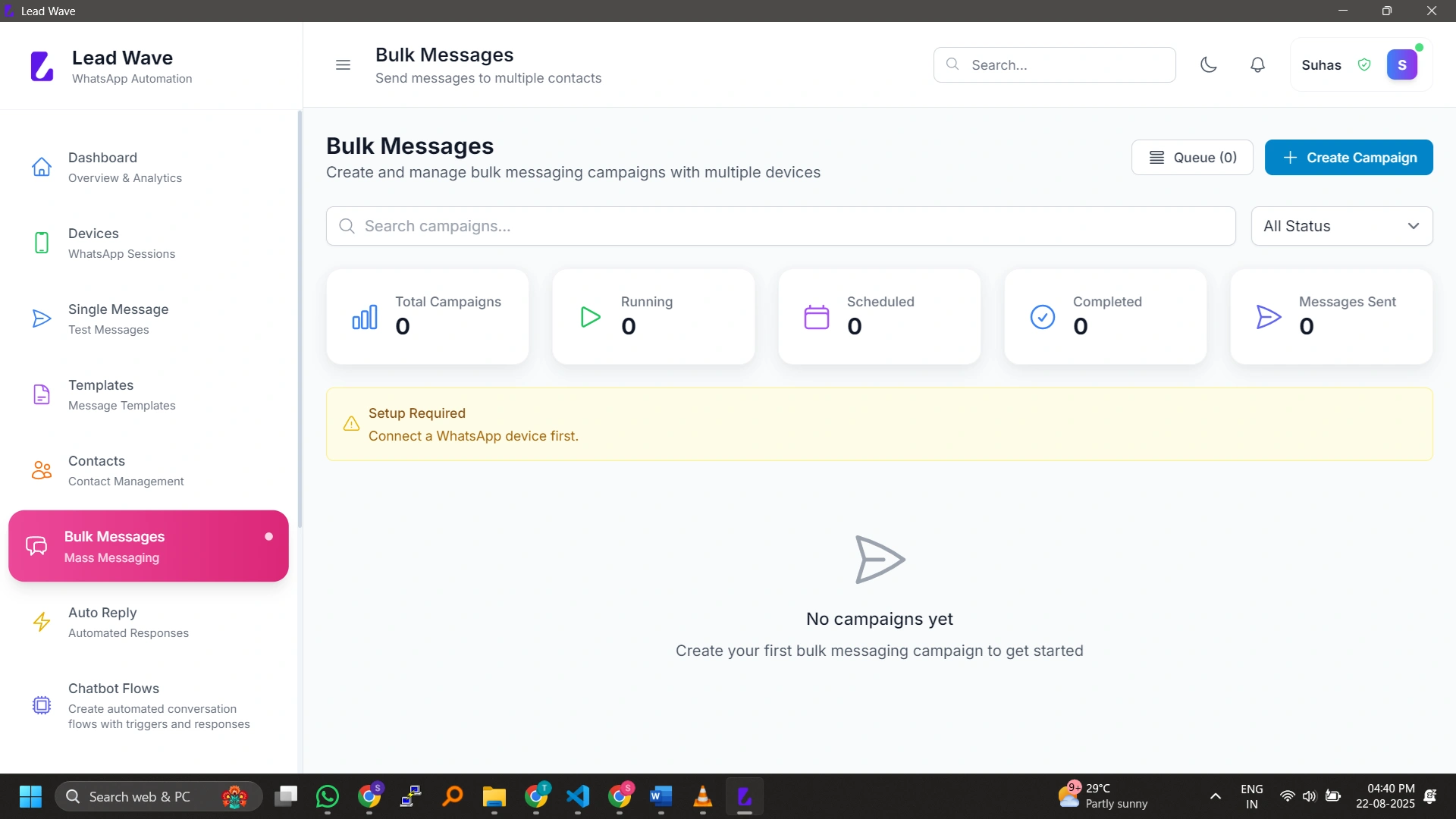 Launch personalized campaigns to hundreds of contacts in seconds.