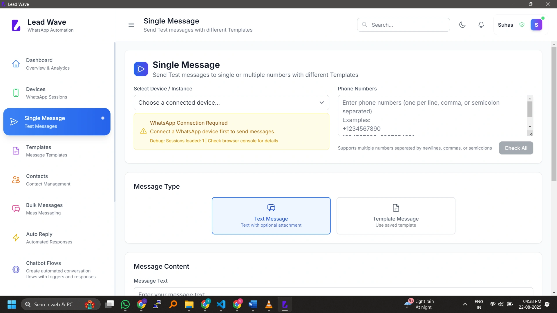 Test and optimize your messages before scaling your campaigns.
